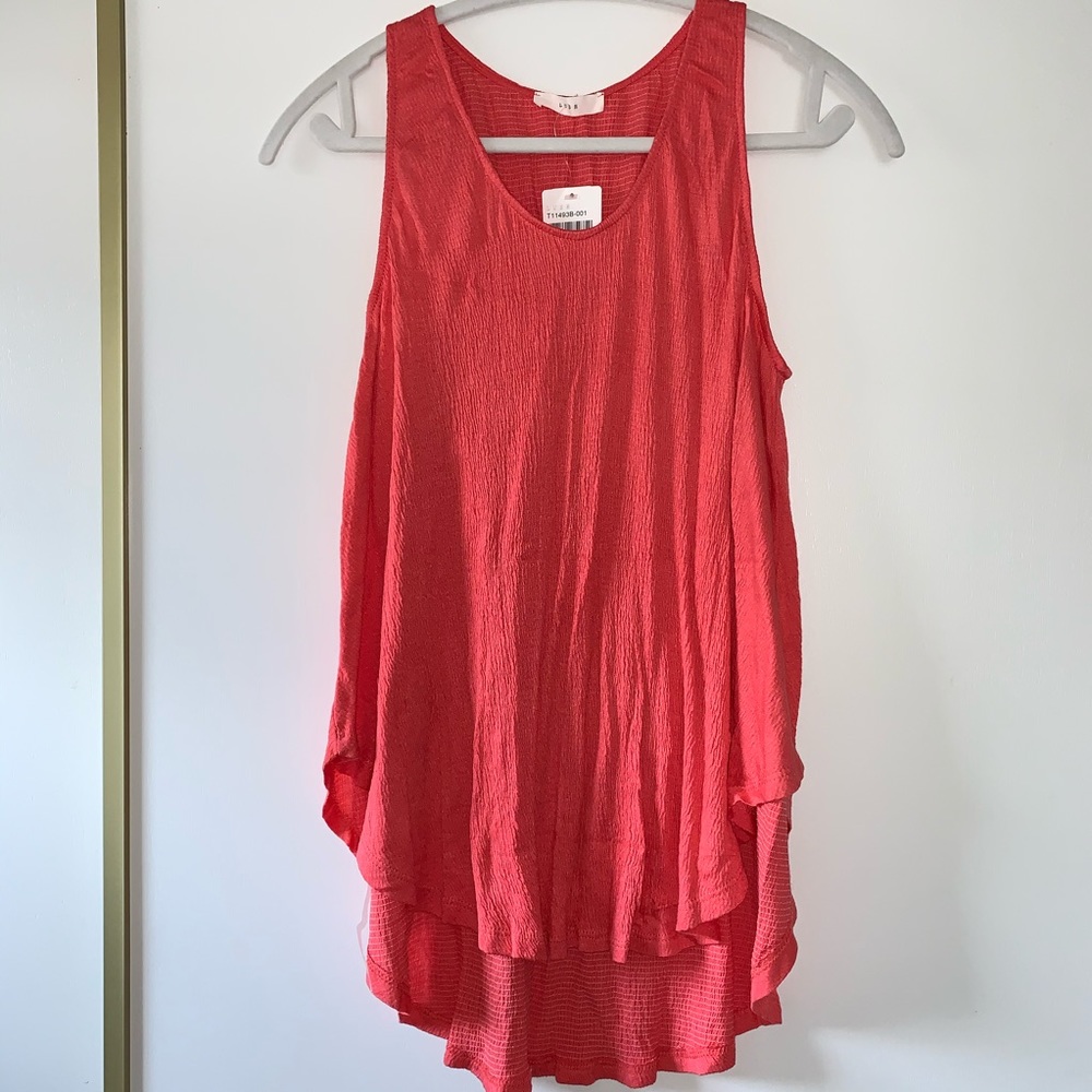 Lush Ruched Pink Tank Top